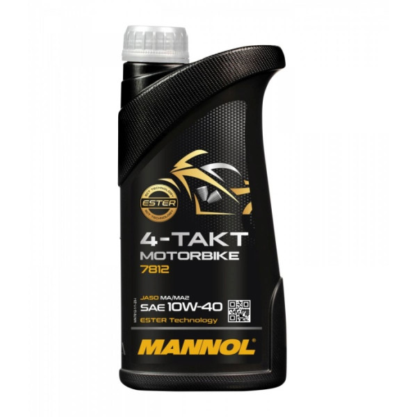 MANNOL OLEJ 10W40 1L MOTORBIKE 4T ESTER TECHNOLOGY SL / JASO MA/MA2 / PLASTIKOWE OPAKOWANIE