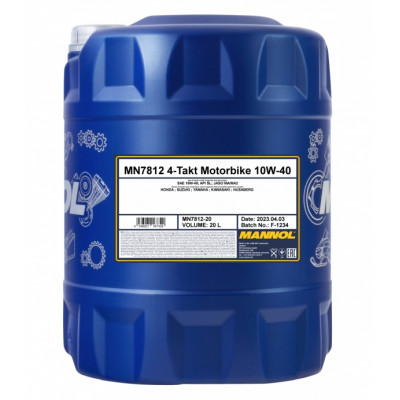 MANNOL OLEJ 10W40 20L MOTORBIKE 4T ESTER TECHNOLOGY SL / JASO MA/MA2