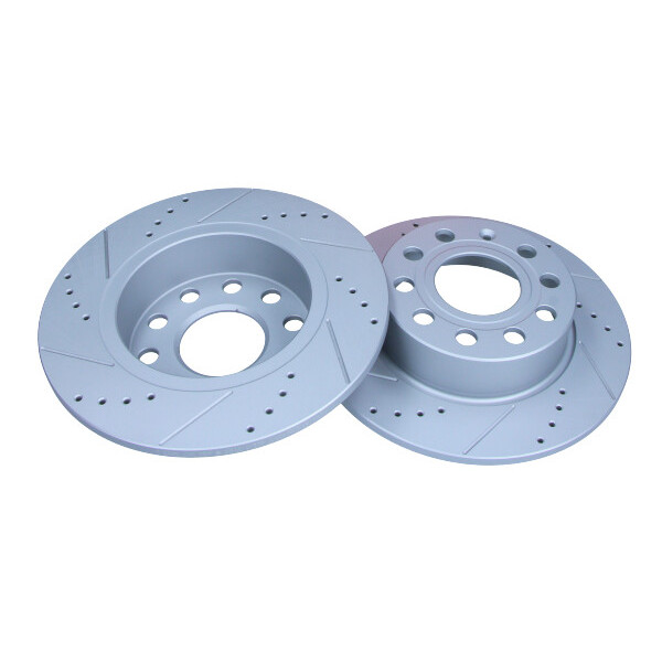 MAXGEAR TARCZA HAM. VW T. GOLF 5/A3/OCTAVIA/CADDY/SCIROCCO/SEAT 253X10 NAWIERCANA I NACINANA, Z POWŁOKĄ ANTYKOROZYJNĄ