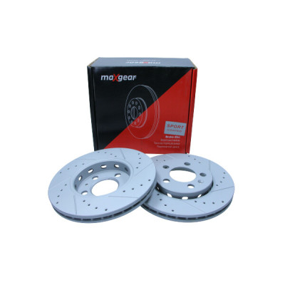 MAXGEAR TARCZA HAM. VW P. GOLF 4/A3 1,4-16V/1,6/1,9SD NAWIERCANA I NACINANA, Z POWŁOKĄ ANTYKOROZYJNĄ