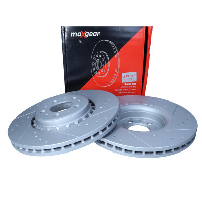 MAXGEAR TARCZA HAMULCOWA VOLVO PRZÓD XC90 NAWIERCANA I NACINANA