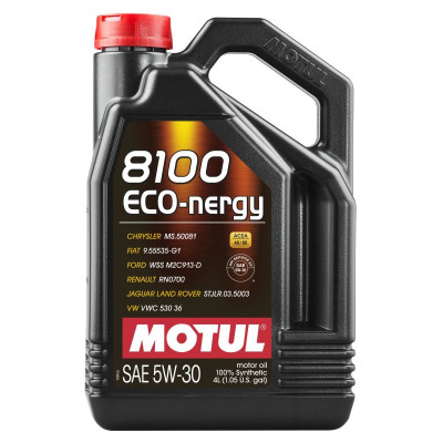 MOTUL OLEJ 5W30 4L 8100 ECO NERGY / SL / A5/B5 / WSS M2C 913D / RN0700 / STJLR.03.5003 / HONDA / VOLVO
