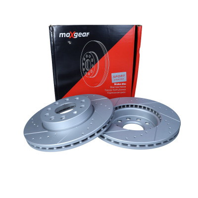 MAXGEAR TARCZA HAMULCOWA SKODA PRZÓD OCTAVIA 1,0-2,0 12- NAWIERCANA I NACINANA