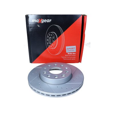 MAXGEAR TARCZA HAMULCOWA SKODA PRZÓD OCTAVIA 1,0-2,0 12- NAWIERCANA I NACINANA