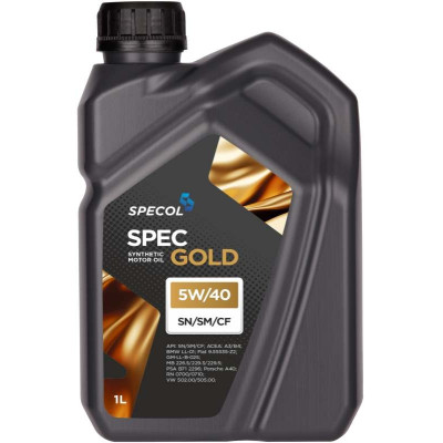 SPECOL OLEJ 5W40 1L SPEC GOLD SN/CF / A3/B4 / LL01 / 9.55535-Z2 / 226.5 229.3 229.5 / B71 2296 / A40 / 0710 / 502.00 505.00