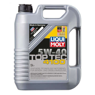 LIQUI MOLY OLEJ 5W40 5L TOP TEC 4100 / DPF/FAP / 502.00 505.00 505.01 / 229.31 / LL-04 / WSS-M2C 917-A