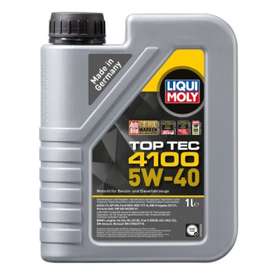 LIQUI MOLY OLEJ 5W40 1L TOP TEC 4100 / DPF/FAP / 502.00 505.00 505.01 / 229.31 / LL-04 / WSS-M2C 917-A