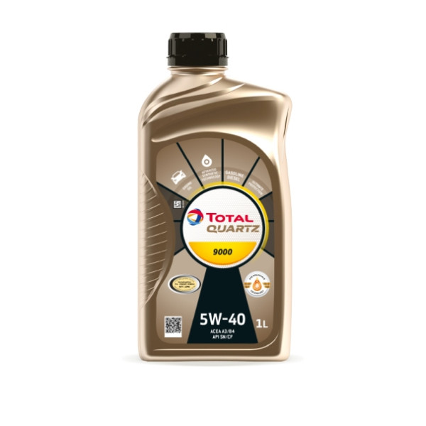 TOTAL OLEJ QUARTZ 5W40 1L 9000 A3/B4 / SN/CF / 229.5 / 502.00 505.00 / PORSCHE A40 / PSA B71 2296 / 9.55535-M2