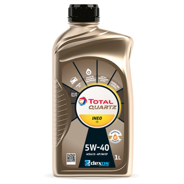 TOTAL OLEJ QUARTZ 5W40 1L INEO C3 / SN/CF / 229.51 / 502.00 505.01 / DEXOS2 / A40 / 9.55535-S2