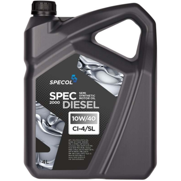 SPECOL OLEJ 10W40 4L SPEC DIESEL 2000 CI-4/SL / 228.2 228.3 229.1 / MAN 3275 / VDS 2/3