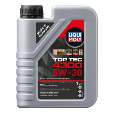 LIQUI MOLY OLEJ 5W30 1L TOP TEC 4300 DPF/FAP / C2 / SN/CF / B71 2290 / RN0700 / GF-3