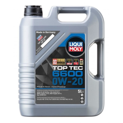 LIQUI MOLY OLEJ 0W20 5L TOP TEC 6600 SP / C5 / GF-6A / LL-17 FE+ / STJLR.03.5006 / MB229.71 / OV0401547