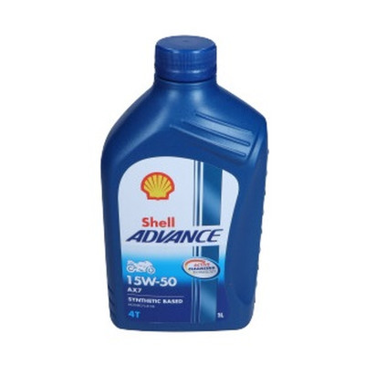 SHELL OLEJ 15W50 1L AX7 4T ADVANCE SEMISYNTHETIC/ JASO MA-2
