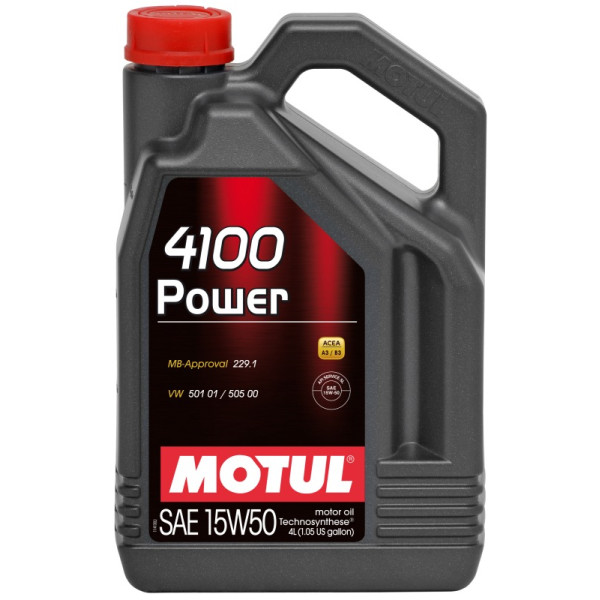 MOTUL OLEJ 15W50 4L 4100 POWER/ 229.1/ 501.01 505.00