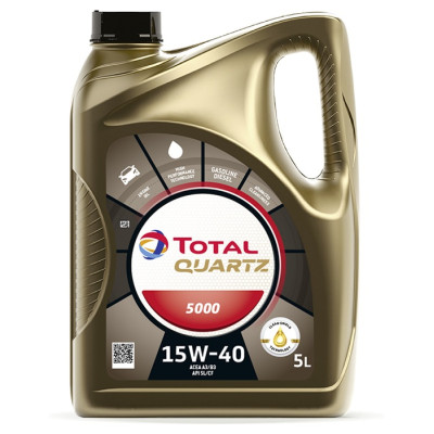 TOTAL OLEJ QUARTZ 15W40 5L 5000 SL/CF / A3/B3 / 229.1 / PSA B71 2295 / 501.01 505.00