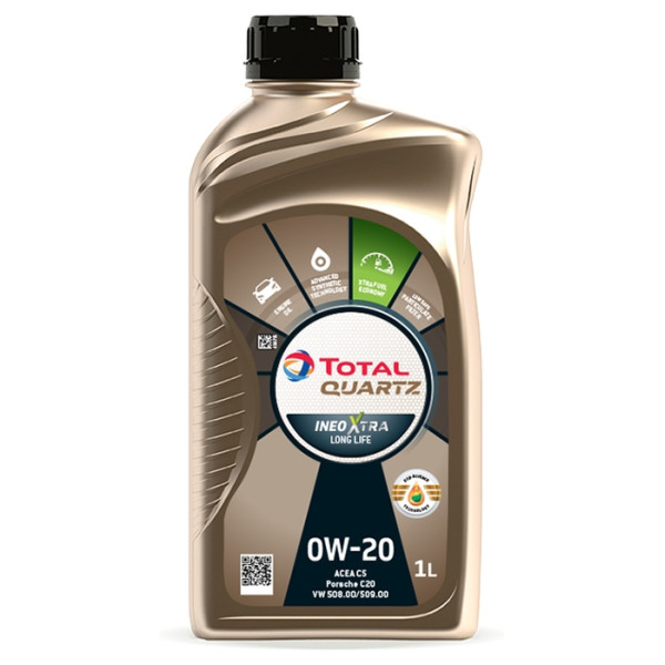 TOTAL OLEJ 0W20 1L INEO QUARTZ XTRA LL C5/C6 / GF-6A / 508.00 509.00 / PORSCHE C20 / WSS-M2C 956-A1