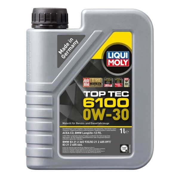 LIQUI MOLY OLEJ 0W30 1L TOP TEC 6100 C2 / LL-12 FE / BMW 83 21 2 365 935
