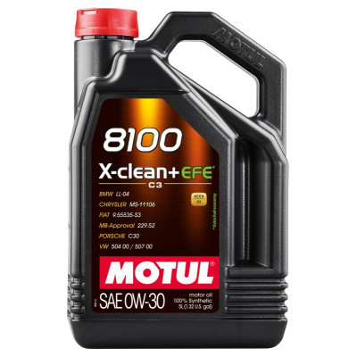 MOTUL OLEJ 0W30 5L X-CLEAN+ 8100 EFE / C3 / 504.00 507.00 / LL04 / MB 229.52 / C30