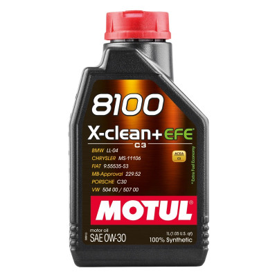 MOTUL OLEJ 0W30 1L X-CLEAN+ 8100 EFE / C3 / 504.00 507.00 / LL04 / MB 229.52 / C30