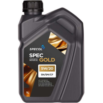 SPECOL OLEJ 5W20 1L SPEC GOLD SN/CF / MS-6395 / WSS M2C 930A/930B / GF5 / GM 6094 M