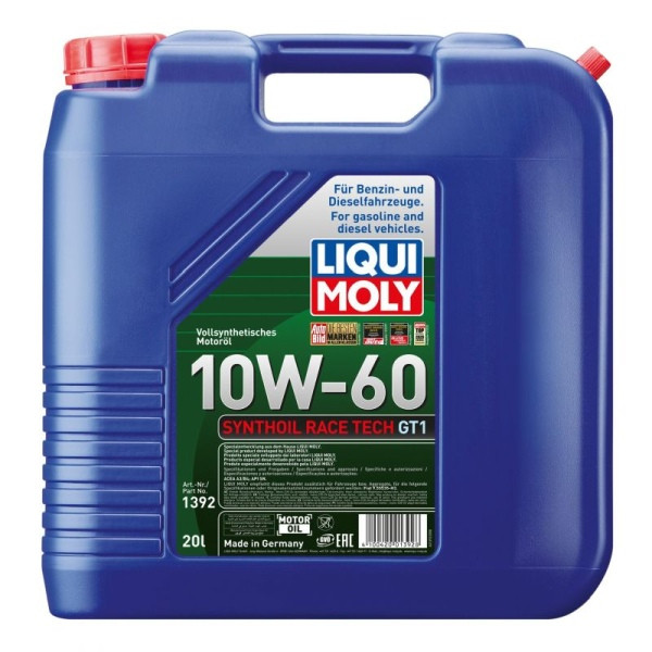 LIQUI MOLY OLEJ 10W60 20L SYNTHOIL RACE TECH GT1 SL/CF