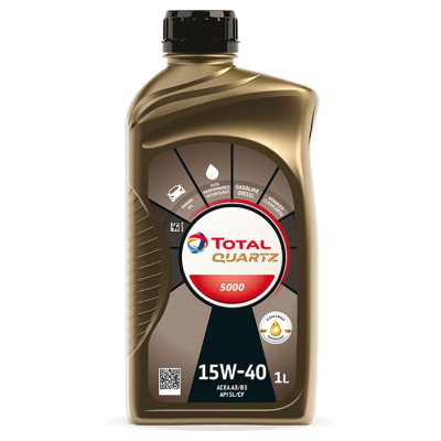 TOTAL OLEJ QUARTZ 15W40 1L 5000 SL/CF / A3/B3 / 229.1 / PSA B71 2295 / 501.01 505.00