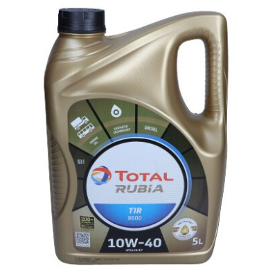 TOTAL OLEJ 10W40 5L RUBIA 8600 E9/E7 / 228.5 / VDS-3 / 3277 / RLD-2 / LDF-3 / DAF LONG DRAIN