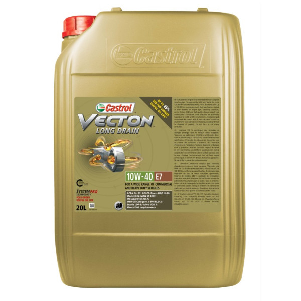 CASTROL OLEJ 10W40 20L VECTON LONG DRAIN E7 / 228.5 / M 3277 / RLD-2 / VDS-3 / E4/E7 / SAMOCHODY CIĘŻAROWE