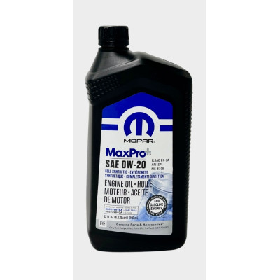 MOPAR OLEJ 0W20 0,946L/ SP/ GF-6A/ CHRYSLER JEEP DODGE RAM