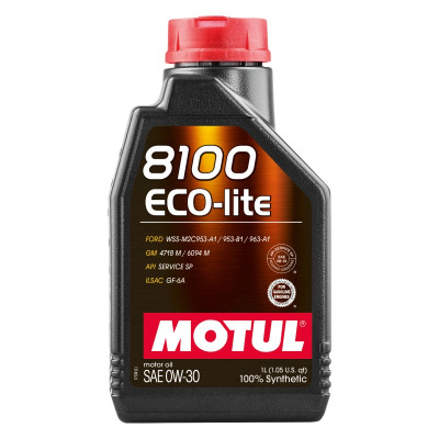 MOTUL OLEJ 0W30 1L 8100 ECO LITE / SP / WSS-M2C953-A1 953-B1 963-A1 / GM 4718 M 6094 M / GF-6A