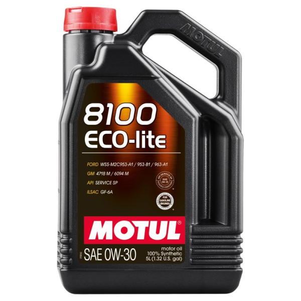 MOTUL OLEJ 0W30 5L 8100 ECO LITE / SP / WSS-M2C953-A1 953-B1 963-A1 / GM 4718 M 6094 M / GF-6A
