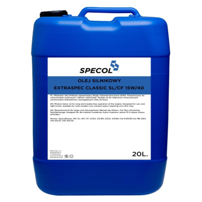 SPECOL OLEJ 15W40 20L EXTRASPEC CLASSIC SL/CF / 229.1 / 501.01 505.00
