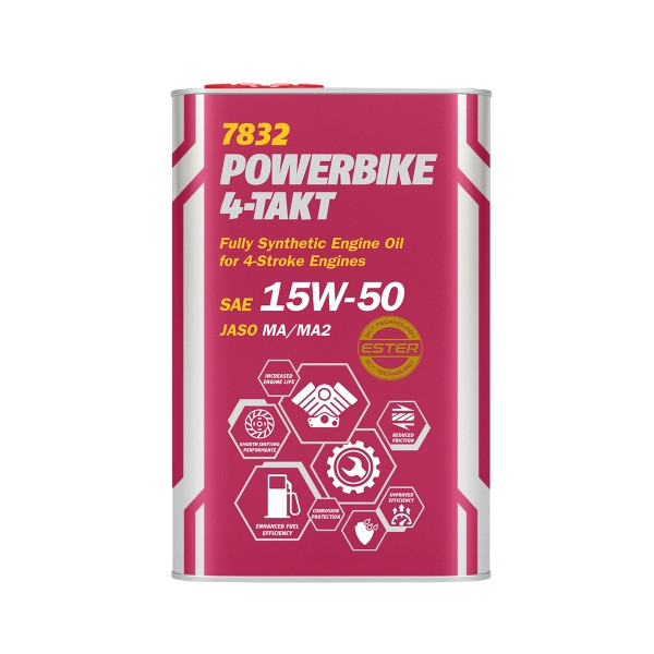 MANNOL OLEJ 15W50 1L 4T POWERBIKE SM / JASO MA/MA2 / OPAKOWANIE METALOWE
