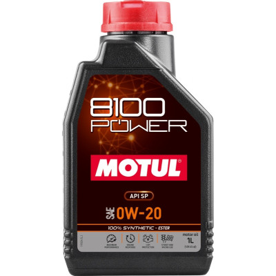 MOTUL OLEJ 0W20 1L 8100 POWER/ SYNTHETIC - ESTER/ SP