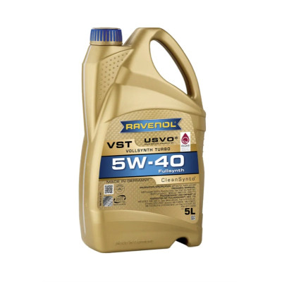 RAVENOL OLEJ 5W40 5L TURBO VST CLEANSYNTO SN/CF 502.00 505.00 / A3/B4 / 229.5 / A40 / LL01 / RN710 / MS-12991