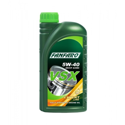 FANFARO OLEJ 5W40 1L EXPERT VSX SN/CH-4 / A3/B4 / 229.3 226.5 229.5 / 502.00 505.00 / LL01 / A40 / RN0710 / B71 2296