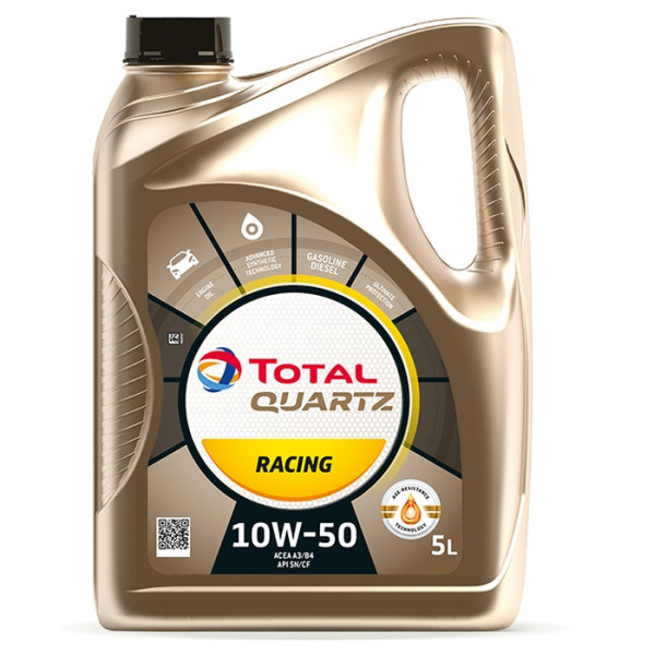 TOTAL OLEJ QUARTZ 10W50 5L RACING A3/B4/ SN/CF/ SYNTETYCZNY