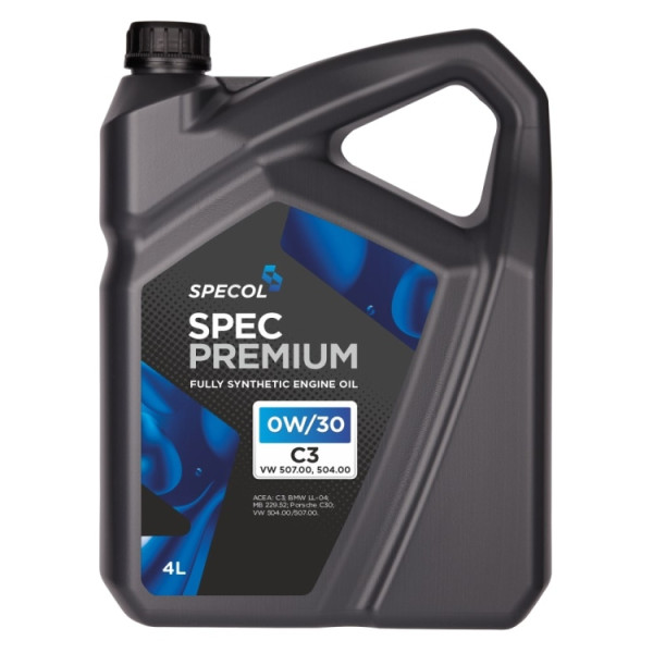SPECOL OLEJ 0W30 4L SPEC PREMIUM / C3 / CN/SM/CF / 504.00 507.00 / LL04 / 229.52 / C30