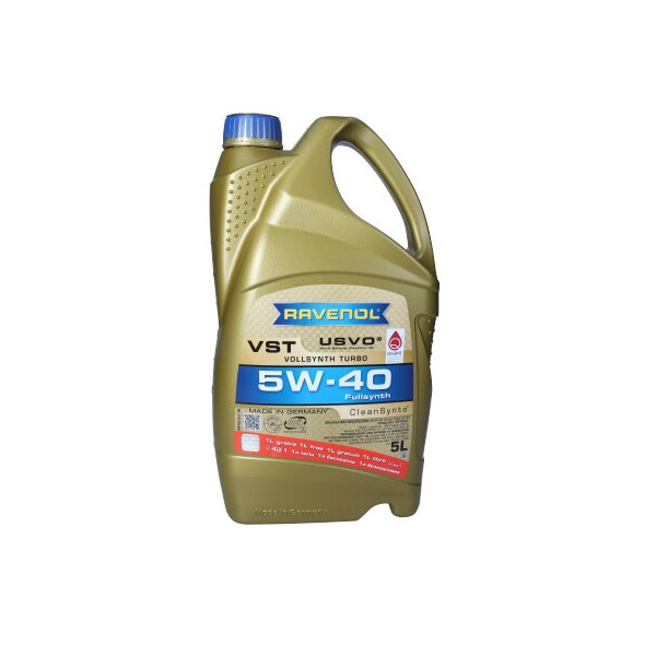 RAVENOL NOWY INDEKS 5W40 VST TURBO 5L / OLEJ 5W40 5L PROMOCJA TURBO VST USVO / SN/CF / A3/B4 / 229.5 / A40 / 502.00 505.00 LL01