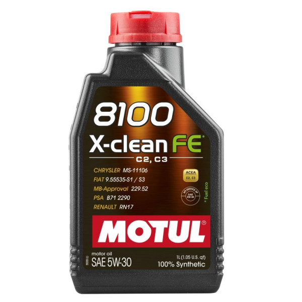 MOTUL OLEJ 5W30 1L 8100 X-CLEAN FE C2/C3 / SP / 229.52 / B71 2290 / RN17 / 9.55535-S1/S3