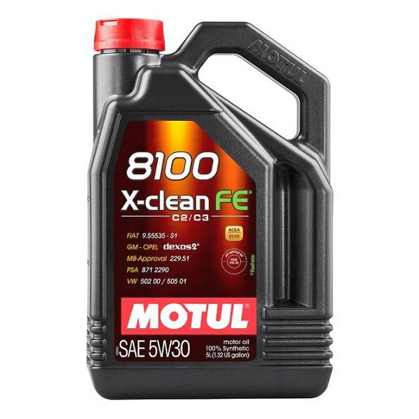 MOTUL OLEJ 5W30 5L 8100 X-CLEAN FE C2/C3 / SP / 229.52 / B71 2290 / RN17 / 9.55535-S1/S3