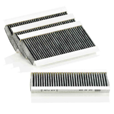 MANN FILTER FILTR KABINY BMW E90/92 07-13 KOMPLET 4SZT. Z AKTYWNYM WĘGLEM