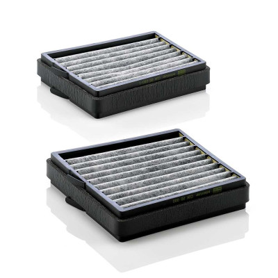 MANN FILTER FILTR KABINY MERCEDES W203 00- 2 SZT Z AKTYWNYM WĘGLEM KLIMA DWUSTREFOWA TERMOTRONIC