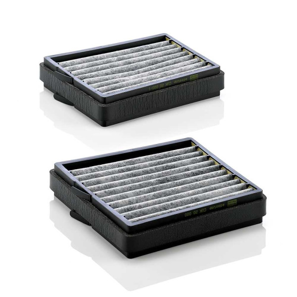MANN FILTER FILTR KABINY MERCEDES W203 00- 2 SZT Z AKTYWNYM WĘGLEM KLIMA DWUSTREFOWA TERMOTRONIC