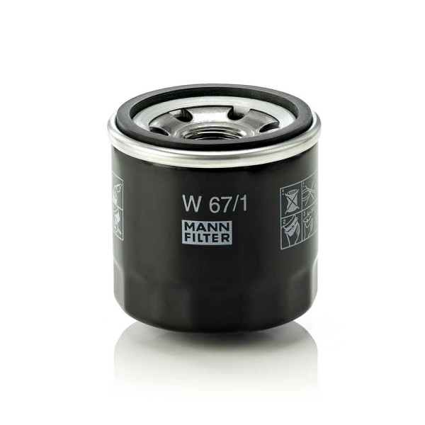 MANN FILTER FILTR OLEJU DACIA, FORD, HONDA, HYUNDAI, KIA, MAZDA, NISSAN, RENAULT, SUBARU