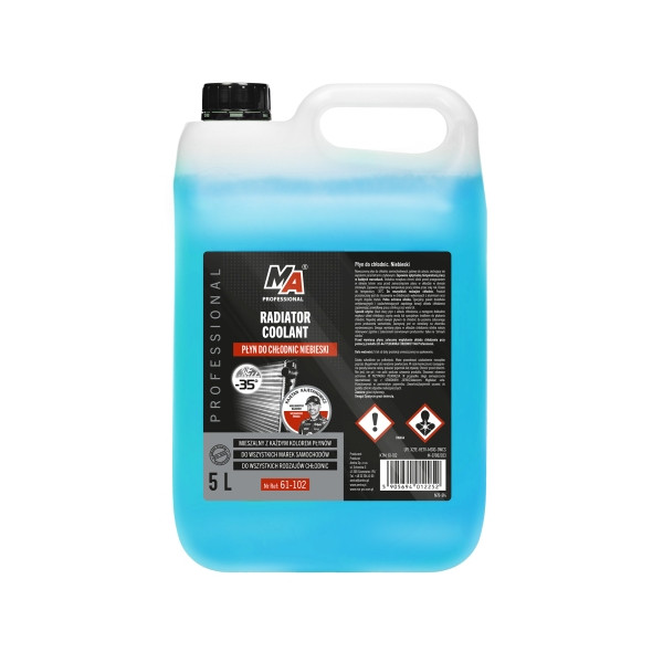 MOJE AUTO PŁYN DO CHŁODNIC 5L NIEBIESKI -35°C NA DODATKACH BASF RADIATOR COOLANT / MA PROFESSIONAL