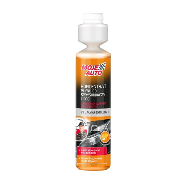 MOJE AUTO PŁYN DO SPRYSKIWACZY KONCENTRAT 250ML POMARAŃCZA