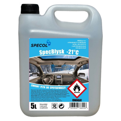 SPECOL PŁYN DO SPRYSKIWACZY 5L ZIMOWY/ -21°C SPEC BŁYSK/ NA BAZIE ETANOLU