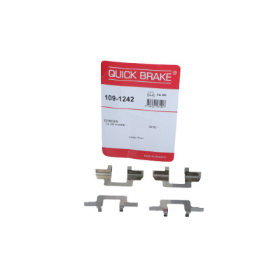 QUICK BRAKE ZESTAW INSTALACYJNY KLOCKÓW HAMULCOWYCH CITROEN PRZÓD C2/C3 1,1-1,4 02-