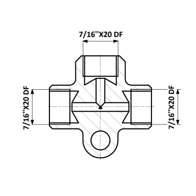 ZŁĄCZE TRÓJNIK 7/16X20 DF